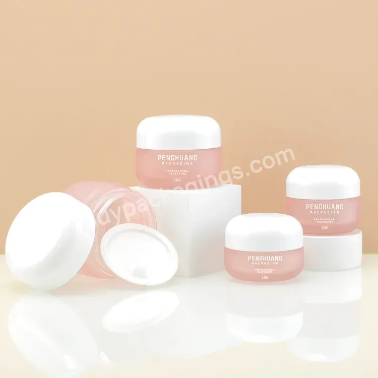 Skincare Cosmetic Packaging Jar Container 30g 50g Colour Glass Acid Facial Scrub Cream Jar With Flip Top Lid Glass Jar - Buy Cosmetic Jar Container,Flip Top Lid Jar,Glass Cream Jar.