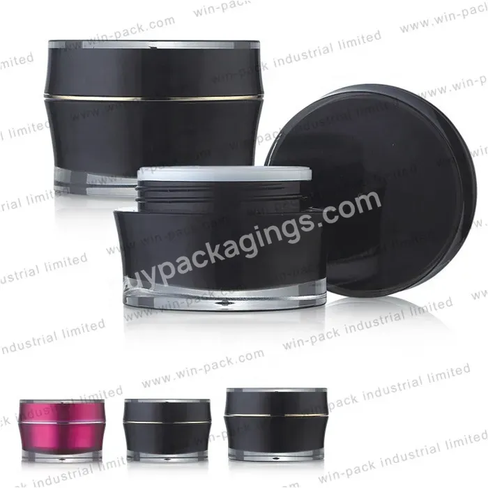 Skincare Cream Packaging Best Quality Black Purple 15g 30g 50g Acrylic Cream Jar - Buy Acrylic Cream Jar,Cosmetic Cream Packaging,Cosmetic Jar Container.