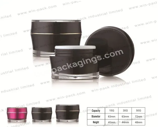 Skincare Cream Packaging Best Quality Black Purple 15g 30g 50g Acrylic Cream Jar - Buy Acrylic Cream Jar,Cosmetic Cream Packaging,Cosmetic Jar Container.