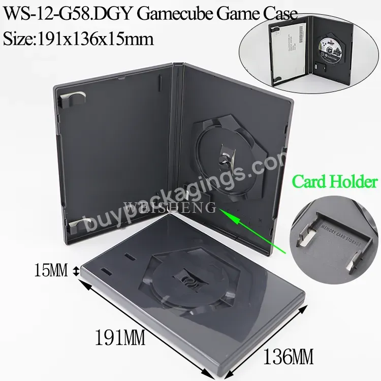 Slim Dark Grey N64 Snes Nes Gc Gamecube Cd Disc Case Plastic Game Display Box For Game Cube Nintendo