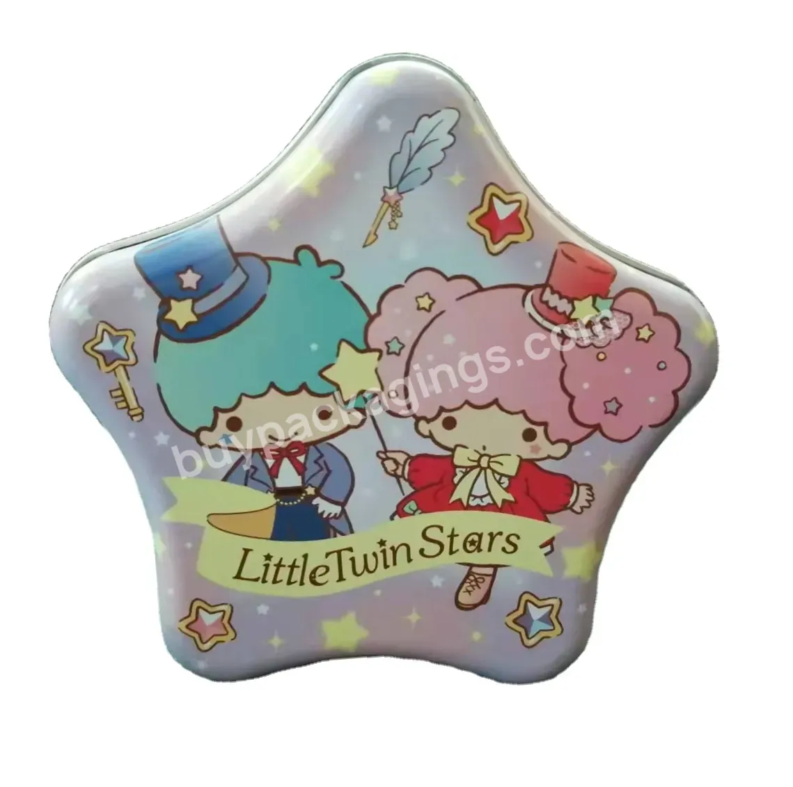 Small Candy Tin In Star Shape With Lid And Hang Tag Star Shape Metal Can 115x110x52mm - Buy Novelty Tin,Special Shape Tin,Tin Star With String.