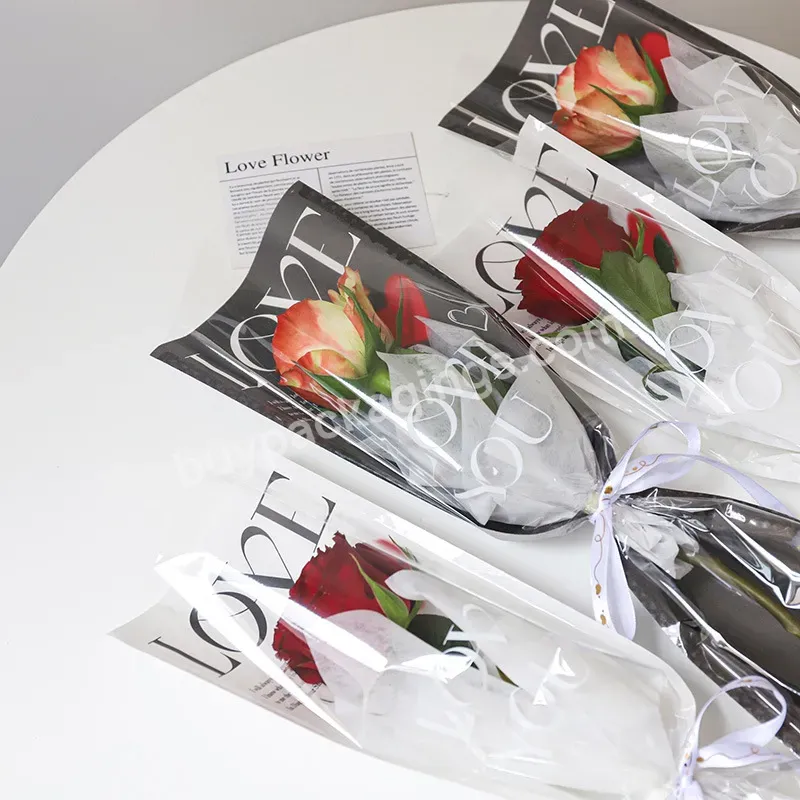 Small Fresh Bouquet Packing Bag Flowers Packing Bag Valentine's Day Love Rose Straight Tube Bag Materials Wholesale - Buy Bouquet Packing Bag,Fresh Flower Packing Bag,Small Fresh Bouquet Packing Bag Flowers Packing Bag Valentine's Day Love Rose Strai