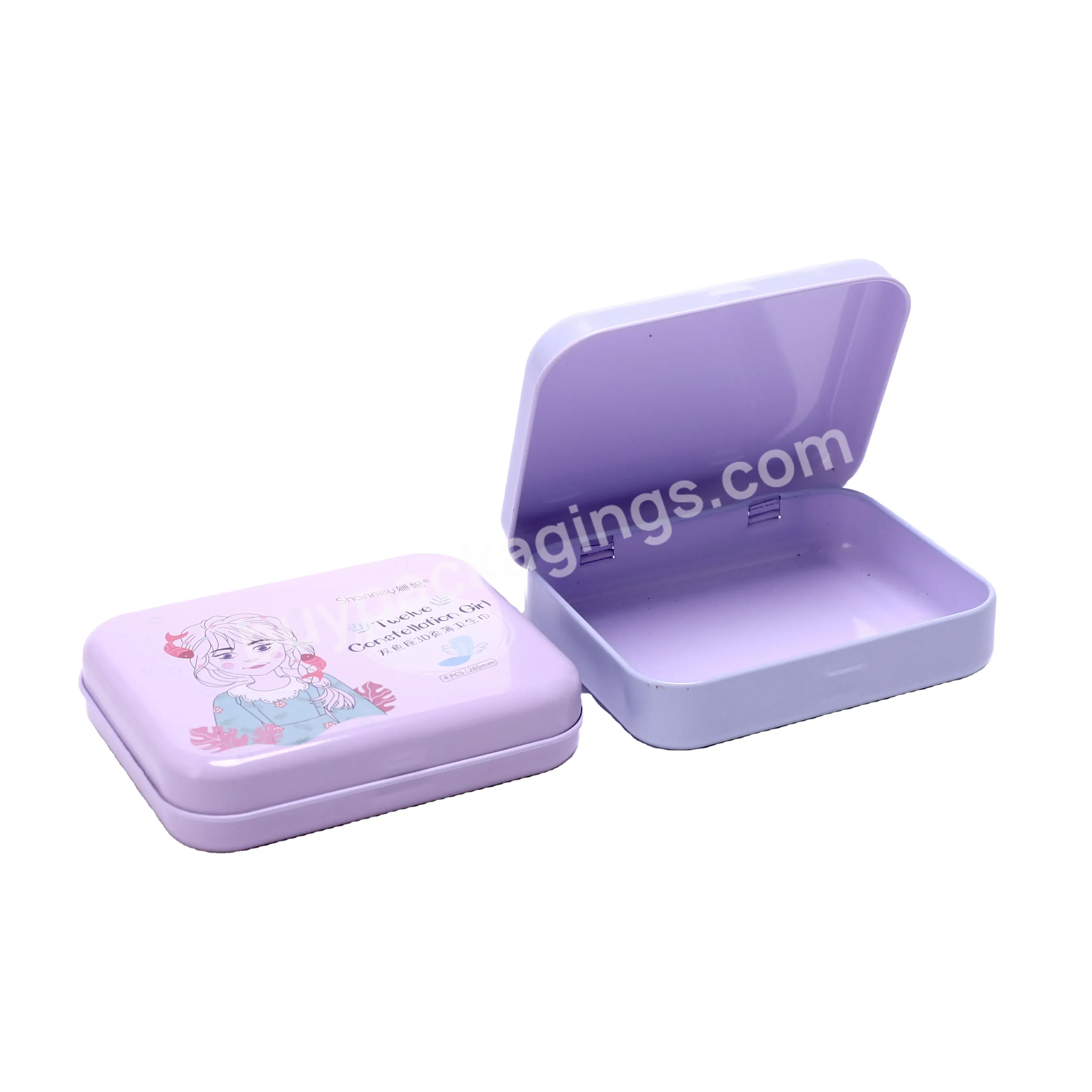 Small Metal Hinged Lid Sweets Candy Mint Tin Box Case - Buy Hinged Lid Tin Box,Candy Mint Tin,Small Tin Box.