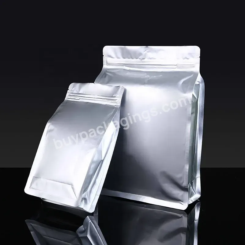 Small Size Transparent Clear Front Silver Backed Aluminized Plastic Coffee Packaging Zipper Bag - Buy Coffee Packaging Bags,Zipper Coffee Bag,Aluminum Coffee Packing Bags.
