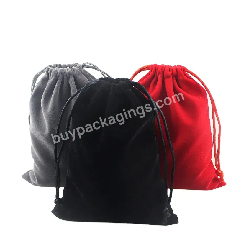 Small Velvet Pouch Bags With Logo Printing For Jewelry Watch Gift Packing
