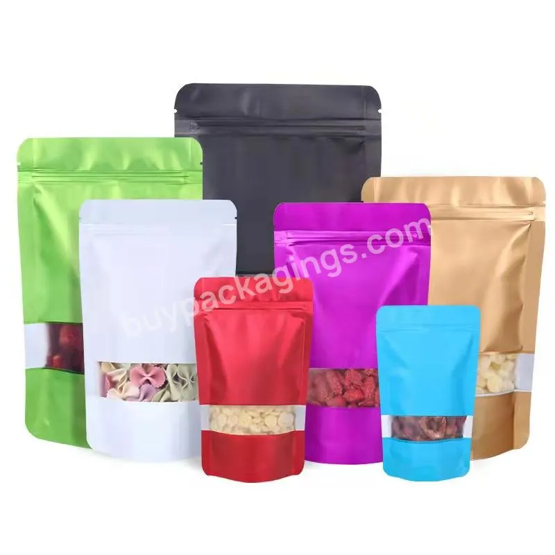 Smell Proof Bags with Window Matte Black Resealable Zip  Metallic Foil Mylar Bags Foil Skittles Mylar Bags