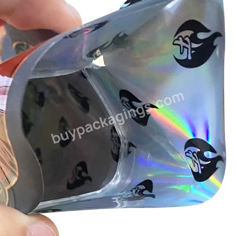 Snack Food Smell Proof Pouch Holographic Bags Zipper Custom Die Cutting Bag With Logo Foil Shaped Circle Custom Shape Mylar Bag - Buy Custom Shape Mylar Bag,Customized Mylar Bags Special Irregular Shaped Laminated Smell Proof Plastic Bag,Irregular Sm