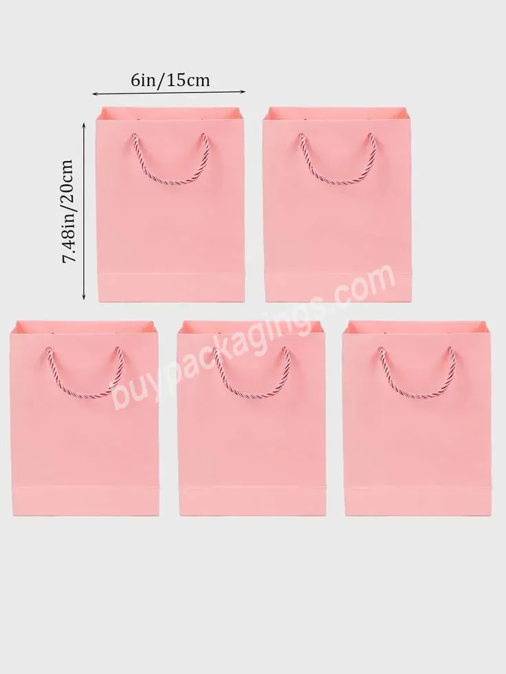 Solid Gift Bag For Wedding Party Simple Pink Gift Paper Wrapping Bag - Buy Pink Gift Bags,Gift Bags Bulk Pink Gift Bag Gift Bags Large,Gift Bags With Handles Gift Bag Paper Bags With Handles Pink Shopping Bags.