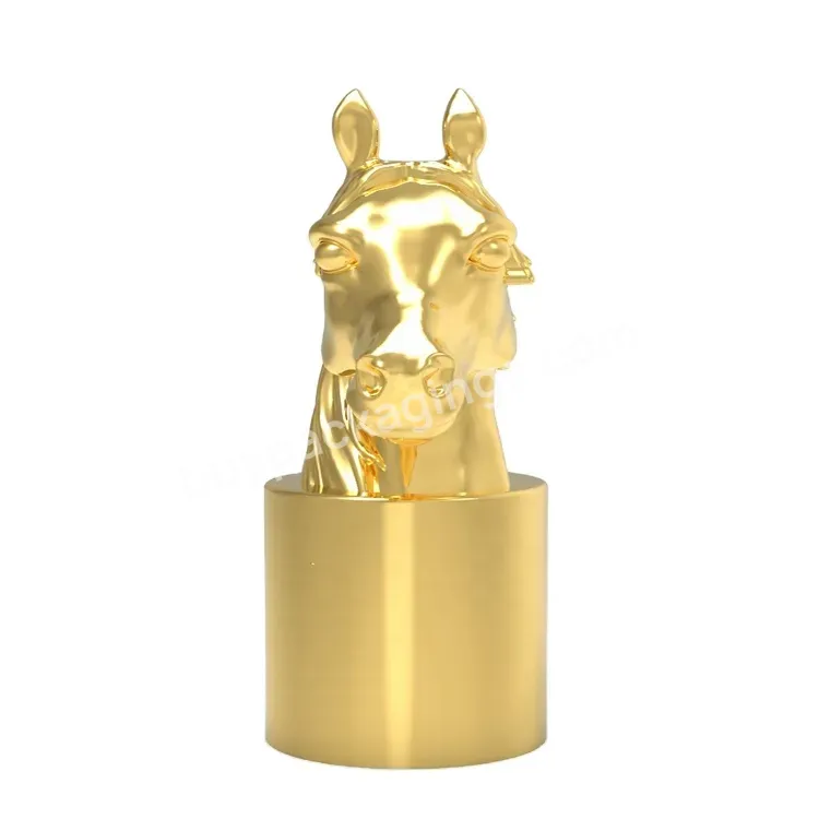 Special Custom Design Gold Animal Head Shaped Horse Head Luxury Perfume Zamak Lid - Buy Metal Perfume Cap,Custom Perfume Bottle Cover,Zinc Alloy Perfume Lid.