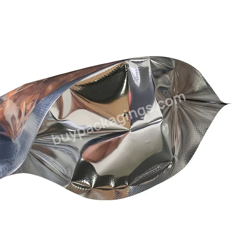 Spot Aluminized Self-supporting Self-sealing Bag Is Used For Packaging Grain - Buy One Side Is Transparent And The Other Side Is Aluminized,Customizable Intaglio Printing,Polyester Film Standing Zipper Bag.