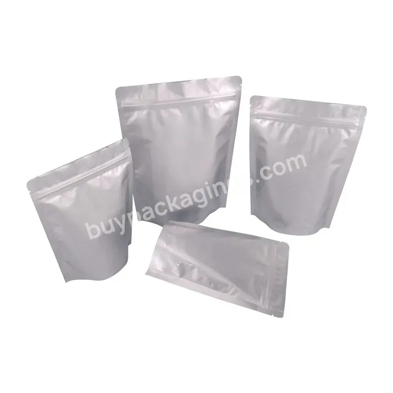 Spot Different Size Aluminum Foil Vertical Packaging Bag Snack Dog Food Bag - Buy Silver Aluminum Foil Zipper Bag Can Be Used To Package Protein Supplement Milk Powder,Moisture-proof And Anti-static Aluminum Foil Plastic Bags Can Be Used To Store Ele