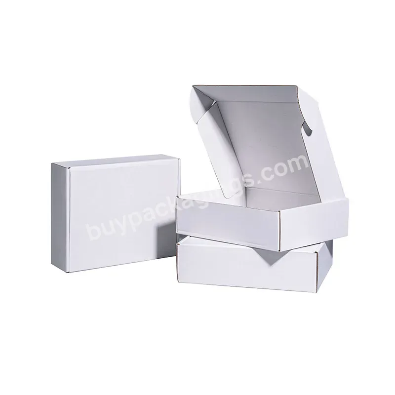 Spot Goods Box For Clothes Custom Logo Corrugated Postal Shipping Box Brown And White And Black Packaging Box - Buy Custom Corrugated White Packaging Box,Custom Logo Corrugated Carton,Black Shipping Box.