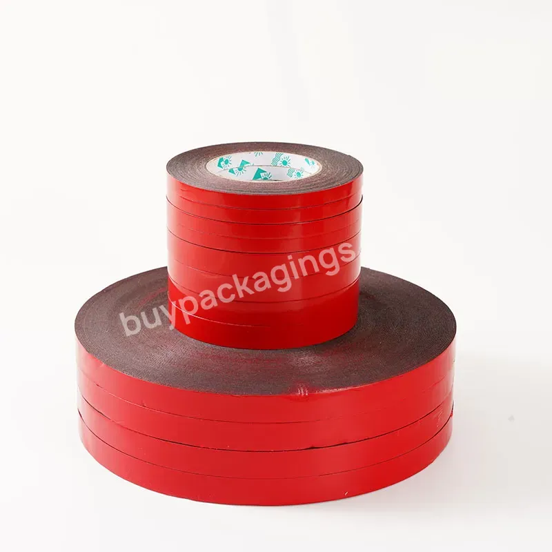 Spot Sponge Pe Foam Tape Red Black Car Foam Double-sided Tape - Buy Fingerboard Foam Tape,Car Decoration Tape,Freeman Measuring Tape.