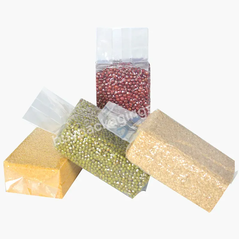 Spot Transparent Plastic Heat Sealed Rice Brick Vacuum Bag 0.25-5kg Custom Rice Packaging Bag - Buy Rice Brick Food Packaging - Vacuum Bags For Rice Beans And Miscellaneous Grains,Transparent Pa/pe Rice Brick Vacuum Bag Food Storage Device,Printable