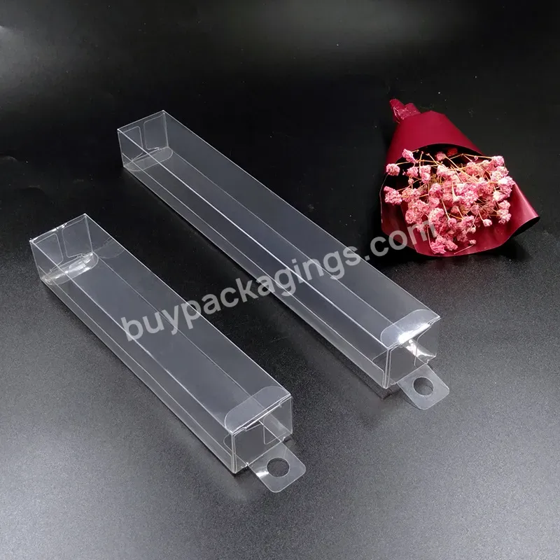Square Clear Pvc Gift Packaging Box Candy Apple Cupcake Box With Hole Top Diy Plastic Pet Display Box For Food/toy/car