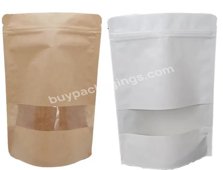 Stand Up Zipper Kraft Paper Bags Compostable Bags Usage For Corn Food Nuts Rice Dried Food 5 Gallon Mylar Bags Support Custom - Buy Kraft Paper Bags,Stand Up Film,Zipper Film.