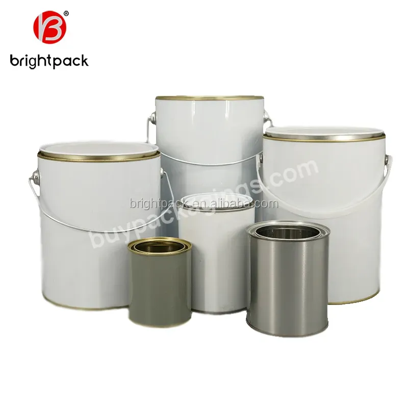 Standard And Universal Size Of 1~5 Liter Round Tin Can,High Quality Paint Can Wholesale