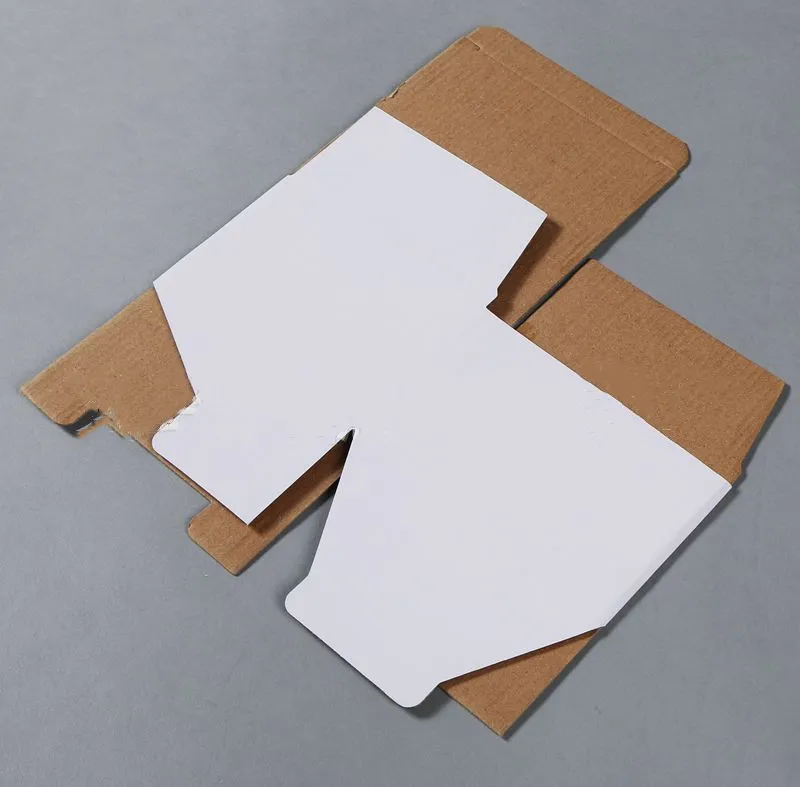 Standard Plain White Cardboard E Flue Corrugated Paper Packaging Box For Hardware