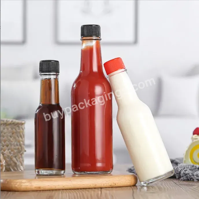 Stock 90ml 150ml 200ml Round Clear Soy Sauce Bottle 3oz 5oz High White Glass Ketchup Bottle For Beverage Drink With Plastic Cap - Buy Stock 90ml 150ml 200ml Round Clear Seasoning Soy Sauce Bottle,3oz 5oz Glass High White Glass Kitchen Sauce Bottle,Gl