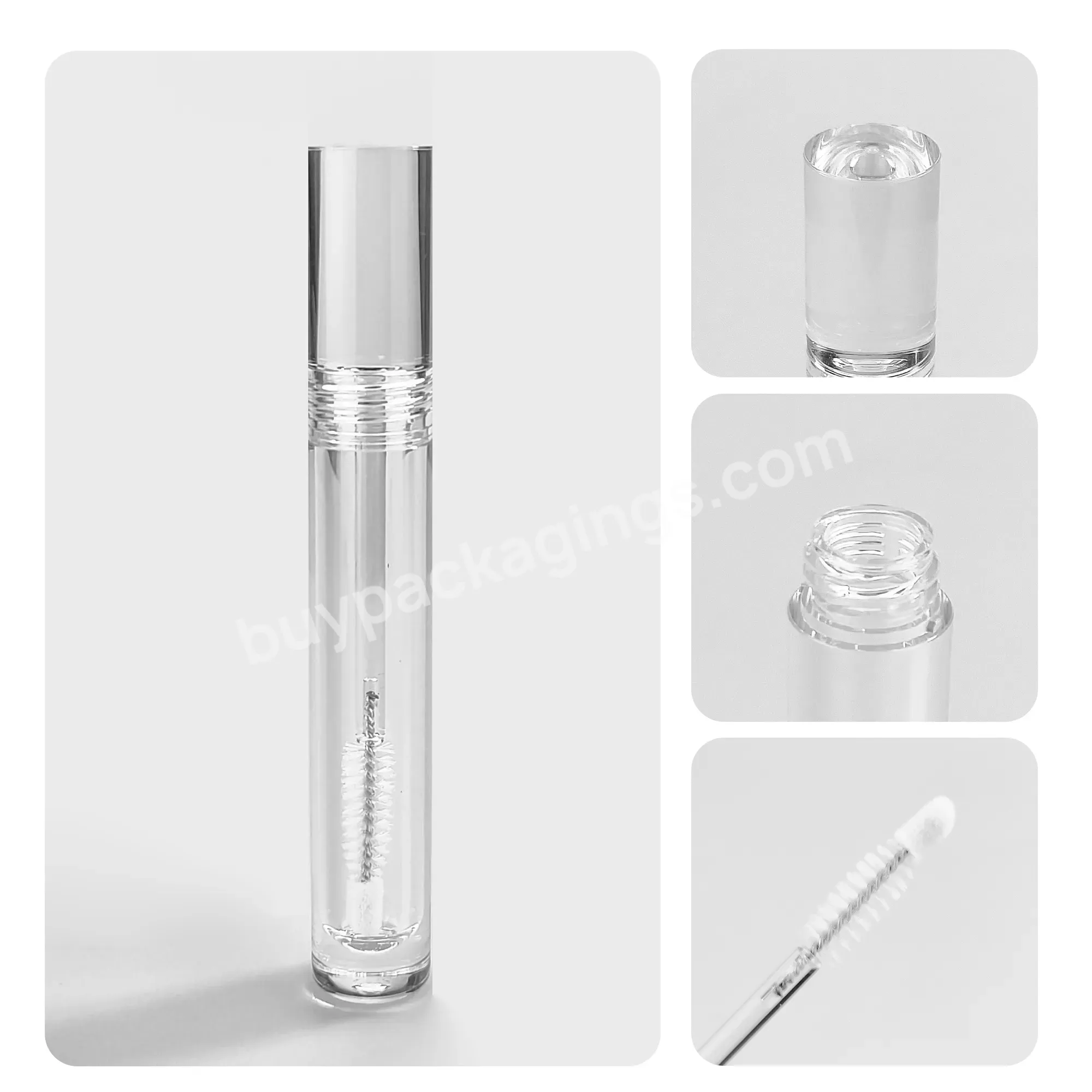 Stock Clear Lipgloss Tube With Brush Transparent Tube Gloss Wholesale Round Cosmetic Packaging Lip Gloss Container - Buy Customized Wholesale Cosmetic Packaging,Transparent Tube Gloss Lip Gloss Packaging,5ml Tube Lip Gloss With Brush.