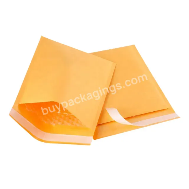 Stock Design Biodegradable Eco-friendly Kraft Yellow Bubble Mailers Custom 8x4 Paper Bubble Envelope Mail Bag - Buy Kraft Yellow Buble Mailers 8x4,Paper Bubble Envelope Mail Bag,Paper Bubble Envelope.