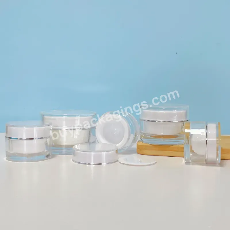 Stock Empty 5g 10g 15g 20g 30g 50g Luxury Face Cream Acrylic Lotion Cosmetic Jar For Skin Care Cream - Buy Acrylic Cream Jar,Luxury Acrylic Cosmetic Jar,Acrylic Jar 15g.