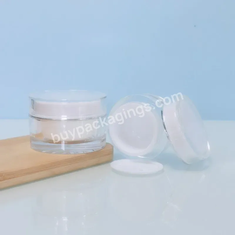 Stock Empty Cosmetic Face Cream Containers Acrylic Jar 5g 10g 15g 30g Double Wall Acrylic Skin Care Body Cream Jar - Buy Acrylic Jar 15g,Acrylic Cosmetic Lotion Jar,Face Cream Containers Acrylic Jar.
