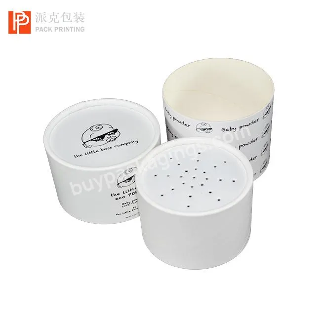 Strong quality loose powder jar with sifter tube baby powder bottle eco packaging for cosmetics