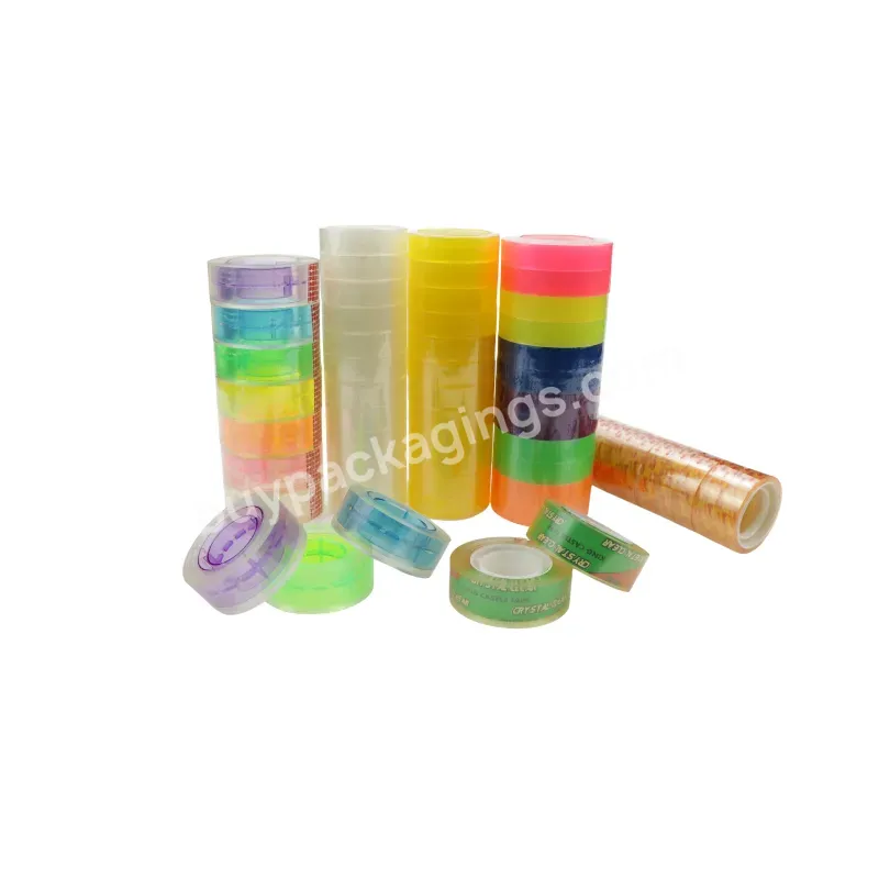 Students Used Candy Color Single Side Adhesive Colorful Small Transparent Tape Diy Rainbow Office Stationery Tape - Buy Single Side Colorful Small Transparent Stationery Tape,Candy Color Tape Supplier,Rainbow Bopp Adhesive Stationery Tape.