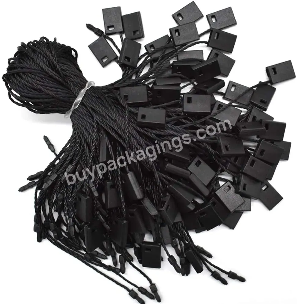 Super Low Moq Garment Accessories Black White Color Cotton Plastic Strings For Tags - Buy Plastic Strings,Black Ropes,String Tag.