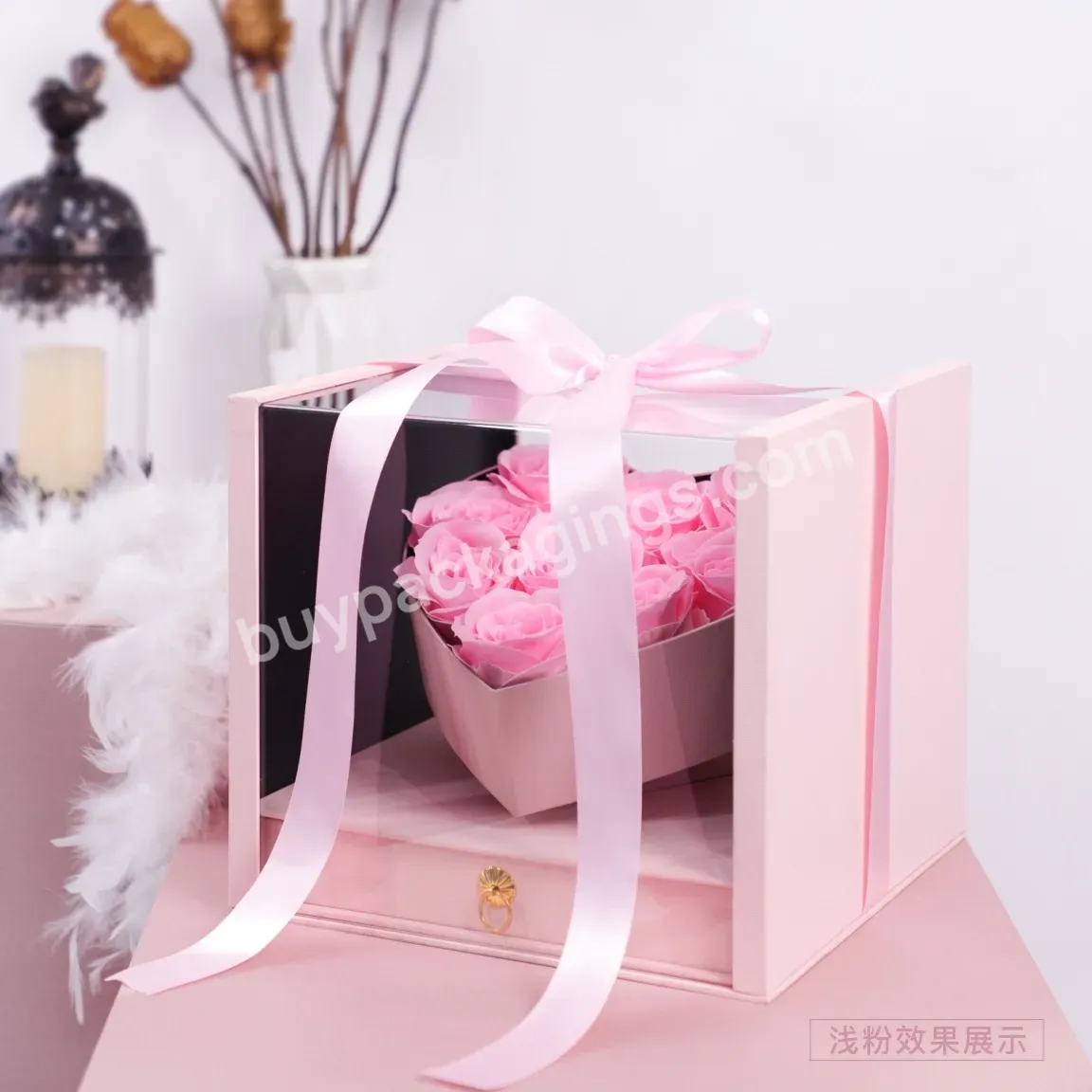 Surface Heavy Metal Finished Gift Box Magic Cube Flower Box Acrylic Box With Slotted Heart - Buy Surface Heavy Metal Finished Gift Box,Magic Cube Flower Box,Acrylic Box With Slotted Heart.