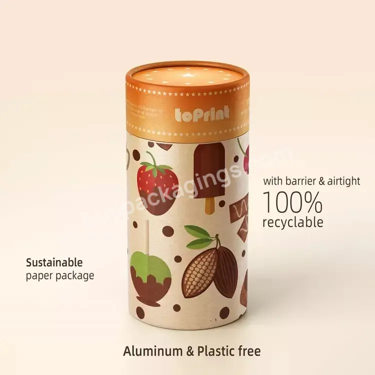 Sustainable Chocolate Packaging Box Sealing Kraft Paper Tube Packaging Compostable Sweet Food Paper Boxes - Buy Chocolate Packaging Box,Kraft Paper Tube Packaging,Paper Boxes.