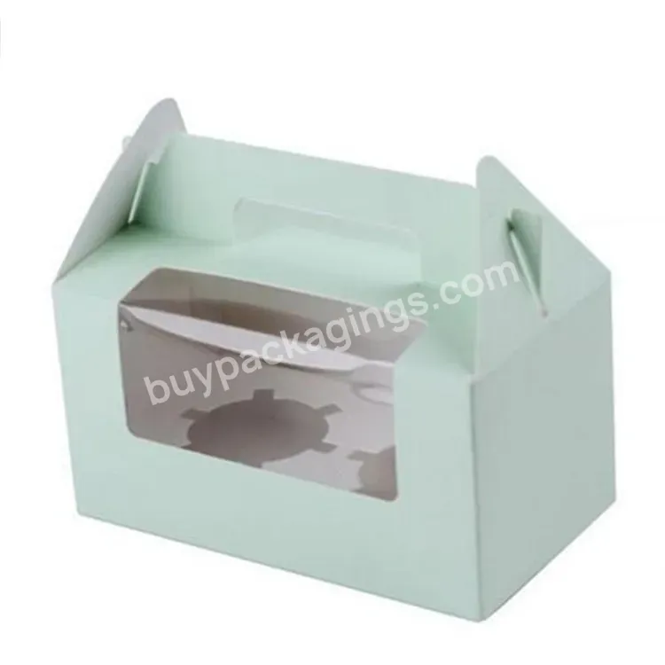 Take Away Folding Packaging Art Paper Box For Donuts - Buy Donut Cake Paper Box With Handle,Box For Donuts,Art Paper Box For Cake.