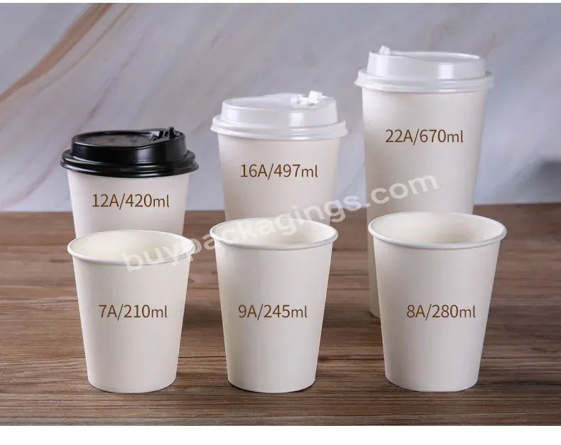 Take Away Office Drinking White Paper Cups With Lid Disposable Coffee Milk Tea Cup - Buy Coffee Milk Tea Cup,White Paper Cups With Lid,Take Away Cup.