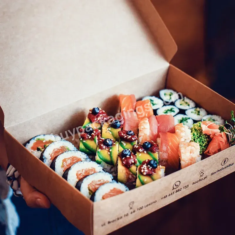 Takeaway Catering Disposable Large Capacity Sushi Container Sushi Salad Paper Boxes With Divider Custom Paper Sushi Box - Buy Custom Paper Sushi Box,Sushi Salad Paper Boxes With Divider,Catering Disposable Large Capacity Sushi Container.