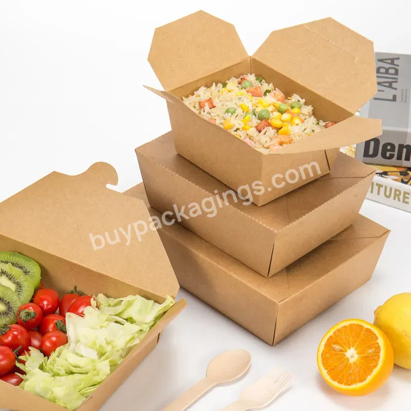 Takeaway Food Packaging Kraft Paper Box - Buy Takeaway Food Packaging Kraft Paper Box,Kraft Paper Box,Food Packaging Box.