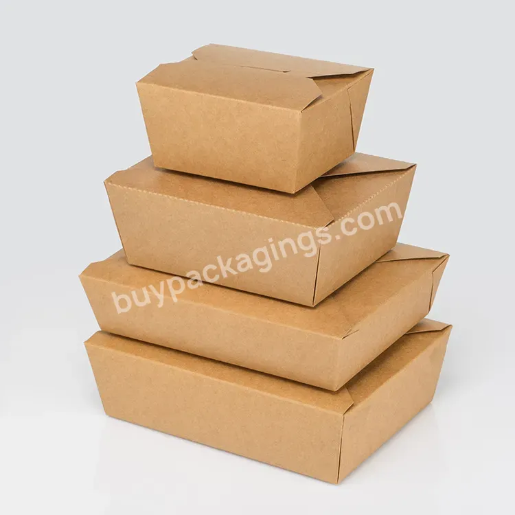 Takeaway Kraft Paper Box Recyclable Lunch Box Fast Food - Buy Lunch Box Fast Food,Takeaway Kraft Paper Box,Recyclable Lunch Box.
