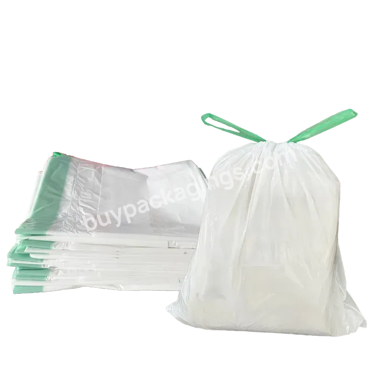 Tear-free Drawstring Garbage Bag Hdpe Tall Kitchen Garbage Plastic Bags 13 Gallons Pe Trash Bag - Buy Garbage Bag Hdpe Garbage Bag Pe Garbage Bag,Plastic Bags,Trash Bag.