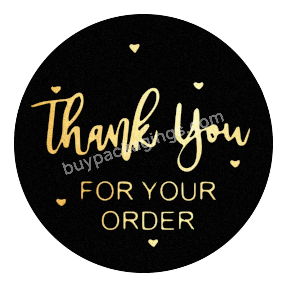 "thank You For Your Order"sticker For Envelope Sealing Labels Sticker Black Pink Transparent Gold Sticker Stationery Supply - Buy Thank You Sticker,Envelope Sealing Labels,Black Pink Transparent Gold Sticker.