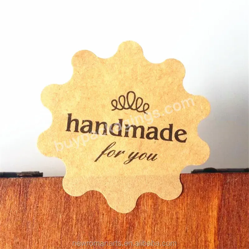 Thank You Love Self-adhesive Stickers Kraft Label Sticker For Diy Hand Made Gift /cake /candy Paper Tags