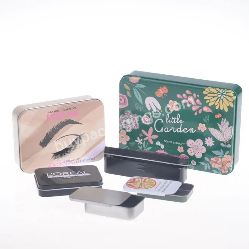 The Most Competitive Metallic Makeup Tin Box Packaging Eyelash Metal Box
