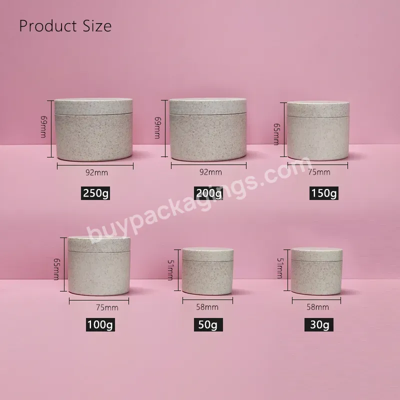 The Most Popular Environmental Wheat Straw Cosmetic Packaging Cream Jar - Buy Wheat Straw Cosmetic Packaging,Wheat Straw Cosmetic Jar,50g Cream Jar.