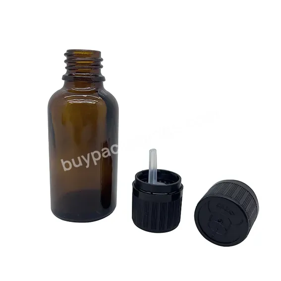 Thick Bottom Empty Amber Glass Essential Oil Bottles 1oz With Crc And Te Cap - Buy 30ml Essential Oil Bottle,Aromatherapy Oil Glass Bottle 1oz,30ml Amber Glass Essential Oil Bottle.