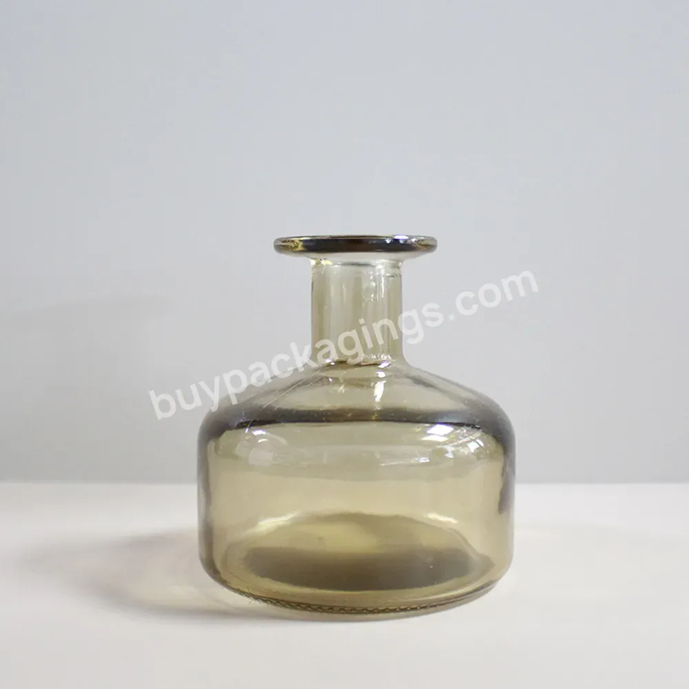Thick Glass 150ml 200ml Empty Luxury Round Clear White Perfume Reed Glass Diffuser Bottle With Screw Lids Diffuser Stick - Buy Top Quality Glass 50ml 100ml 150ml Reed Diffuser Empty Bottle Essential Oil Bottle For Aromatherapy Oil Bottle,Round 50ml 1