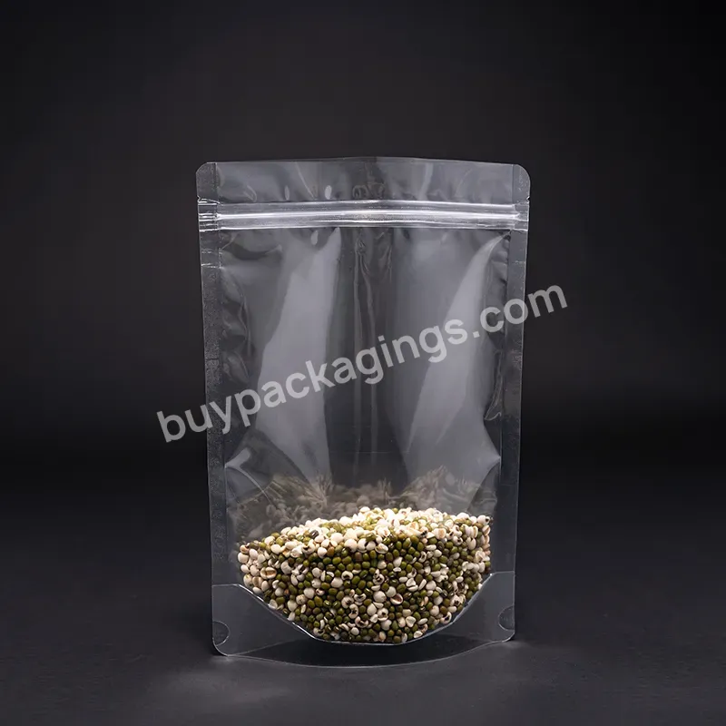 Thickened 200 Micron Support Private Customized Flower Food Grade Packaging Transparent Plastic Bags - Buy Transparent Packaging Bag,Self-supporting Bag,Packaged Food Bag.