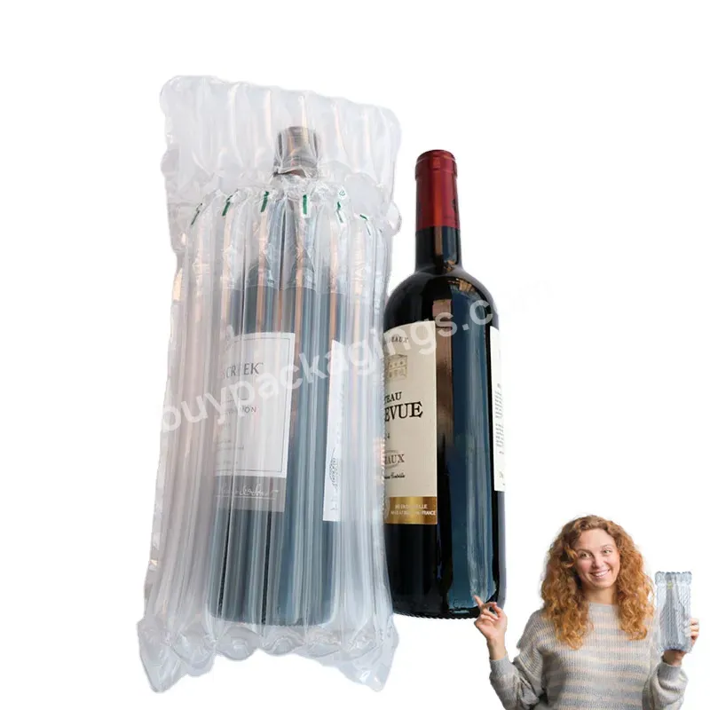 Thickened Double Layer Ldpe Inflatable Wrap Packaging Bubble Air Column Bag - Buy Durable Service Lifeinflatable Cushioning Bag For Glass Product Air Protection For Wine,Thickened Double Layer Ldpe Heat Sealed Air Bubble Bag Air Protection For Wine B