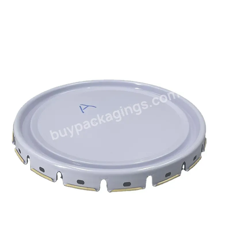 Tin Can Components 18-20l Pail Lug Cover White Paint Can Components Tin Top,Lacquered Inside Flower Lid 0.38mm Thickness - Buy Tin Can Components 18-20l Pail Lug Cover White Paint Can Components Tin Top,Lacquered Inside Flower Lid 0.38mm Thickness,Ti