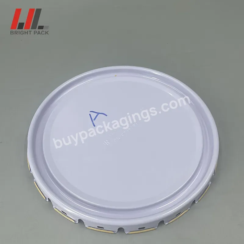 Tin Can Components 18-20l Pail Lug Cover White Paint Can Components Tin Top,Lacquered Inside Flower Lid 0.38mm Thickness - Buy Tin Can Components 18-20l Pail Lug Cover White Paint Can Components Tin Top,Lacquered Inside Flower Lid 0.38mm Thickness,Ti