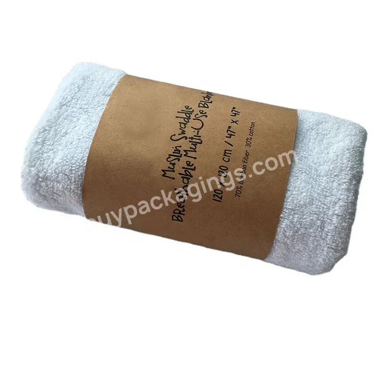 Towel Belly Bands Printed Recyclable Brown Kraft Paper Wrap Sleeve Clothes Socks Packaging - Buy Towel Belly Bands,Custom Towel Belly Band Packaging,Brown Kraft Paper Packaging Sleeve.
