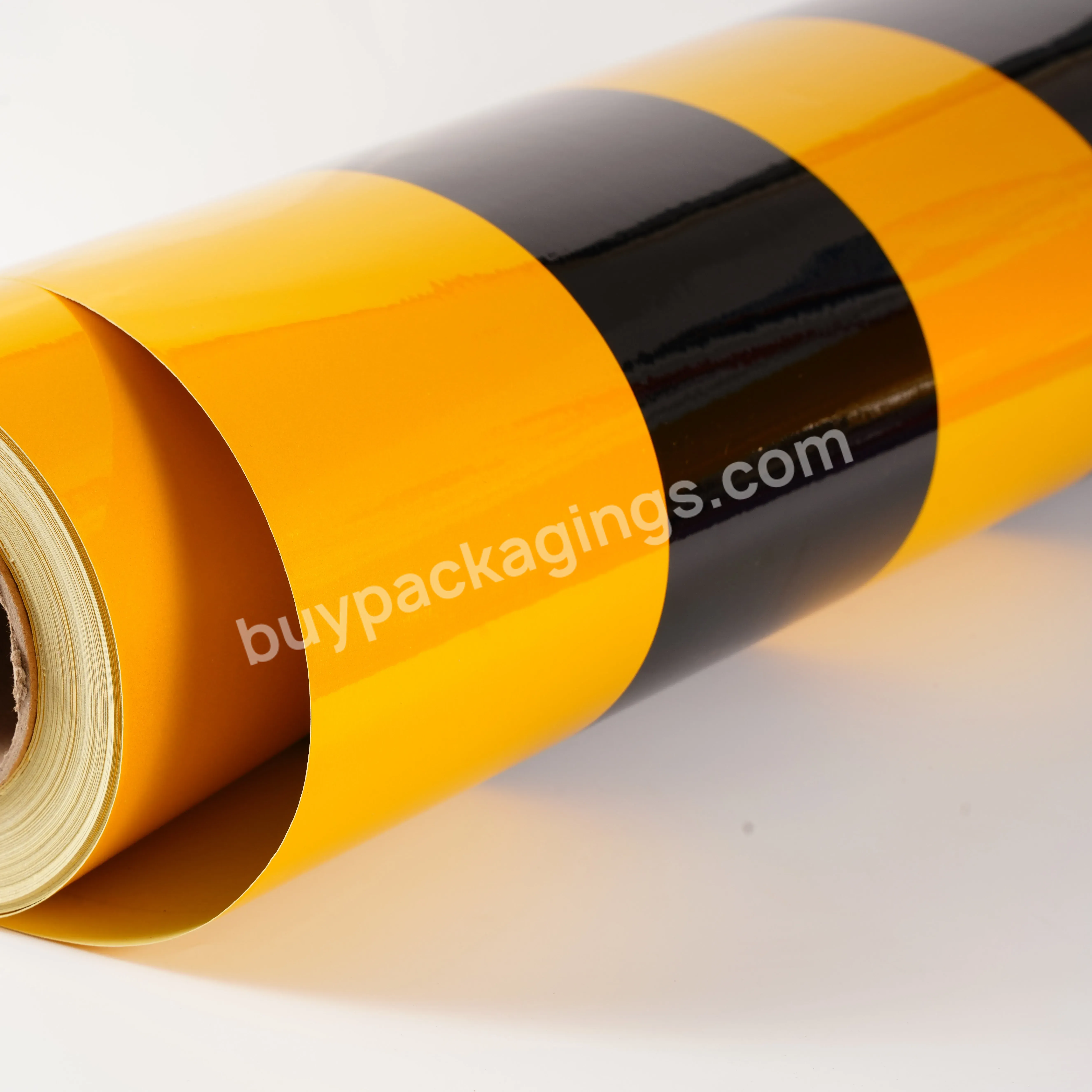 Traffic Safety 10cm Black And Yellow Pvc Reflective Warning Tape - Buy Reflective Tape,Diamond Grade,Conspicuity Reflector Tape.